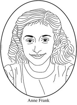 257x350 Anne Frank Clip Art, Coloring Page Or Mini Poster By Cordial Clips