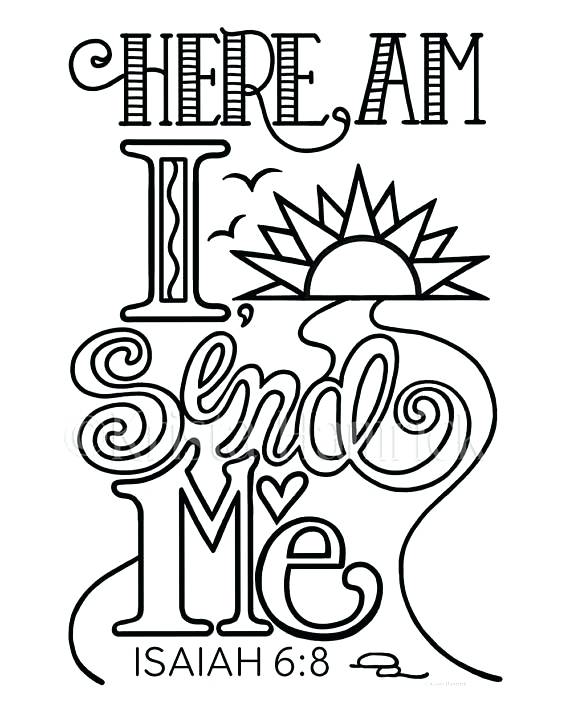 570x713 Isaiah Coloring Pages Here Am I Send Me Coloring Page In Two Sizes