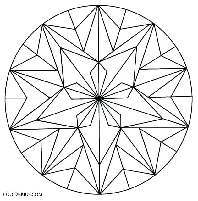 630x639 Geometric Color Pages Geometric Flower Coloring Pages Islamic