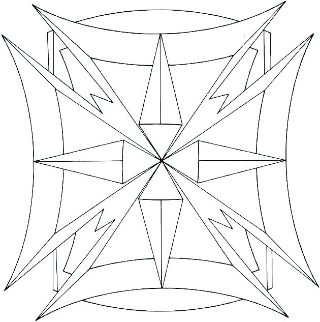 630x633 Geometric Patterns Coloring Pages Easy Geometric Coloring Pages