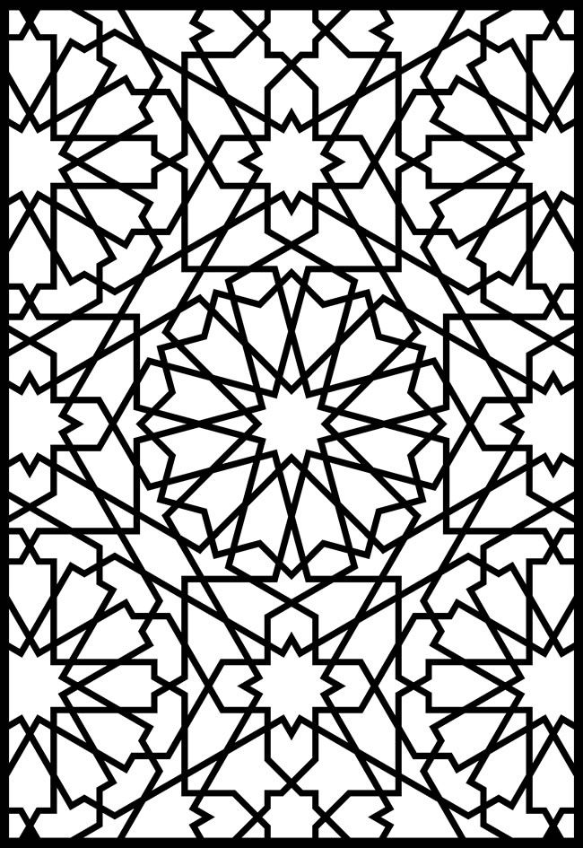 650x945 Alhambra Designs Coloring Pages