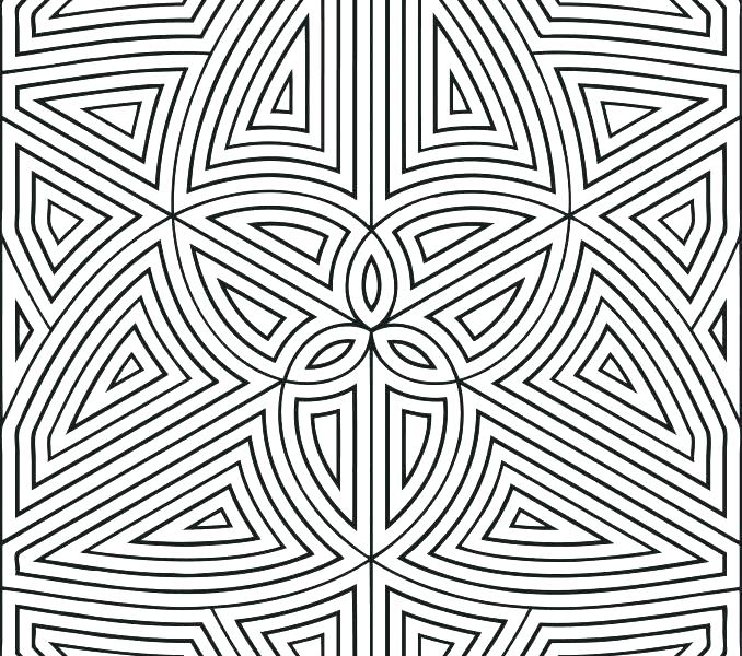 678x600 Geometric Patterns Coloring Pages