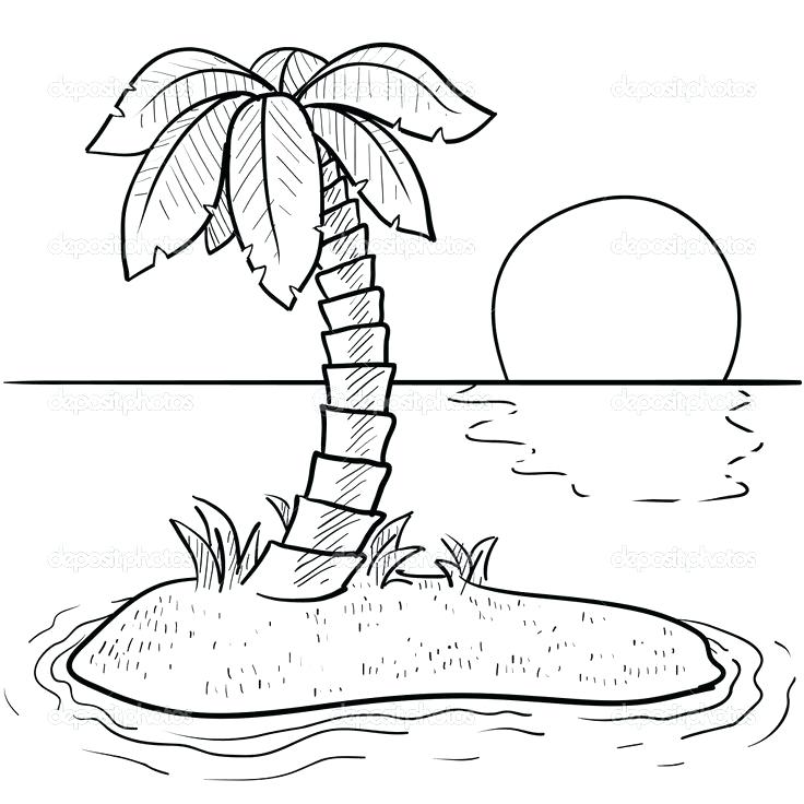 736x736 Island Coloring Page Coloring Page Beach Landscape Coloring Pages