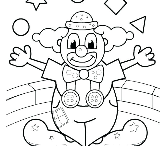 678x600 Scary Clown Coloring Pages Cliptext.co