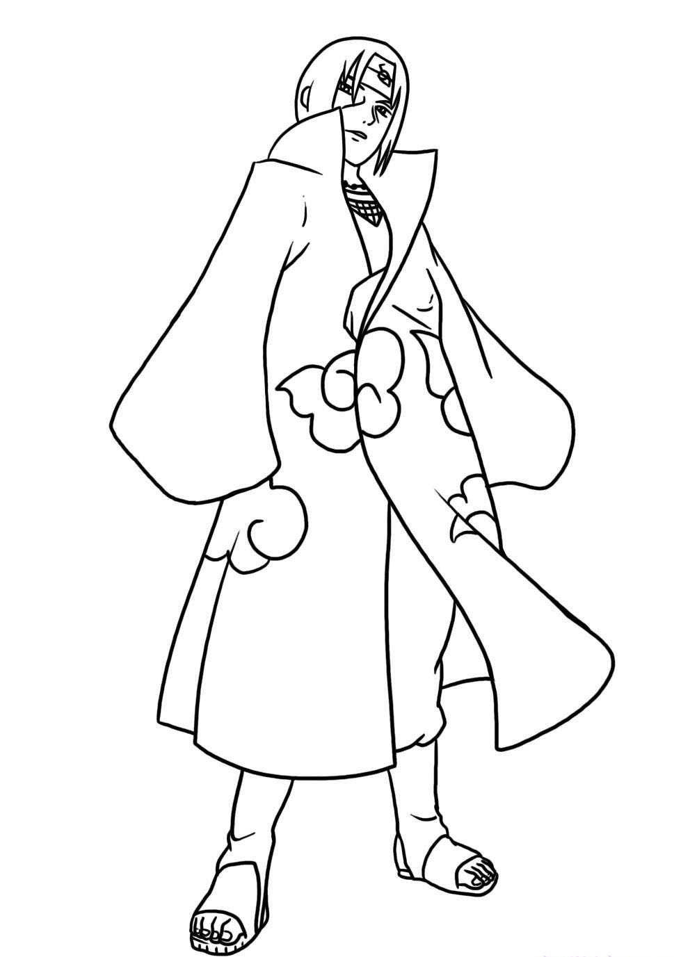 969x1377 Kentong Free Printable Kids Coloring Uchiha Itachi