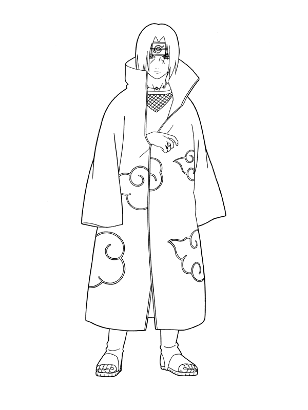 600x800 Uchiha Itachi Pose Naruto Coloring Pages Itachi