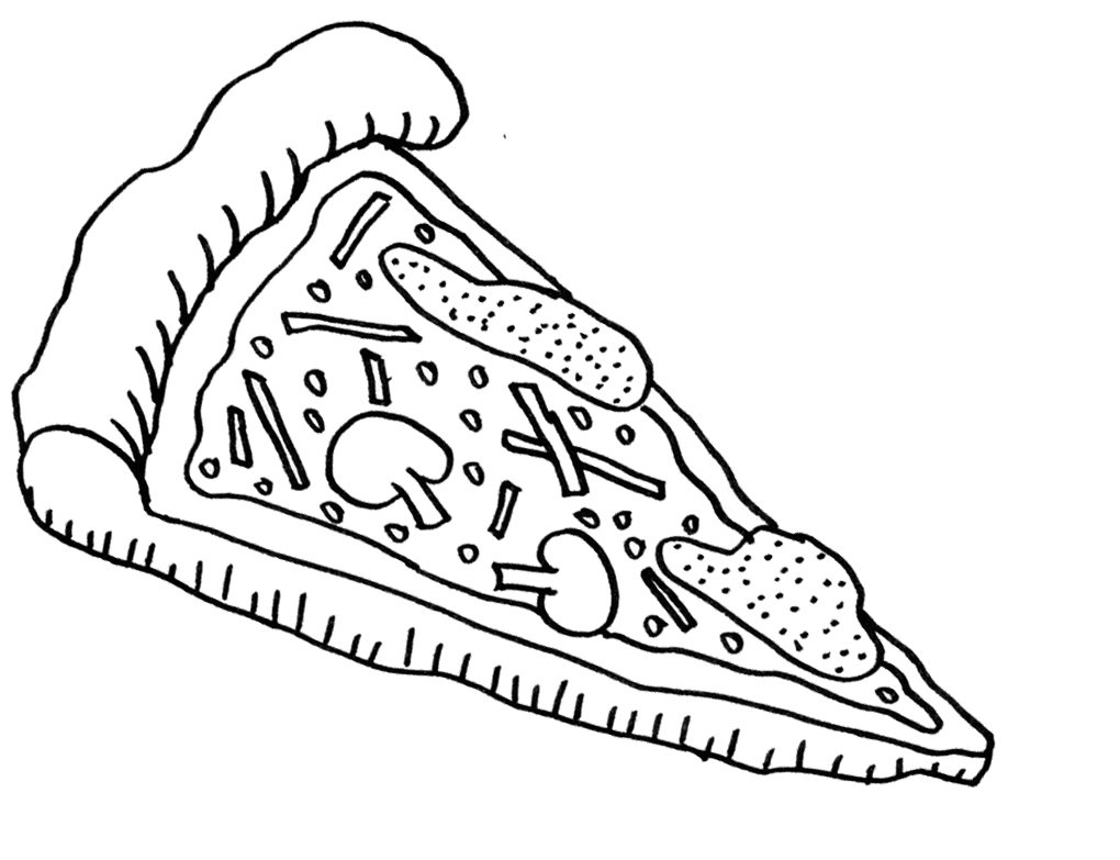 1020x783 Pizza Coloring Pages Food Foods Coloring Pages