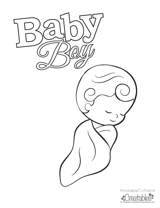 612x792 Baby Boy Coloring Pages 005 Baby Boy Free Coloring Page