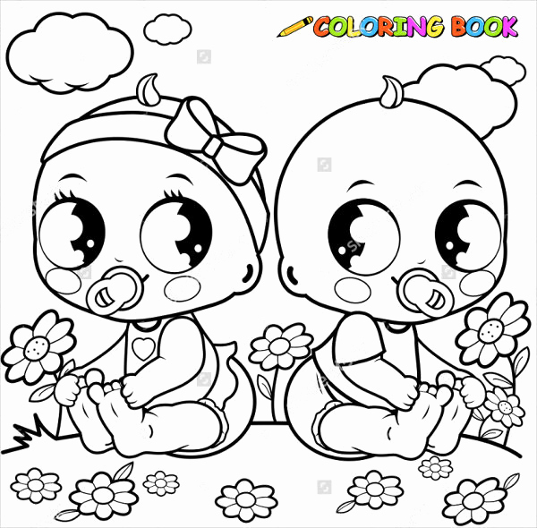 600x590 Baby Coloring Pages Coloring Pages Congratulations Its A Girl