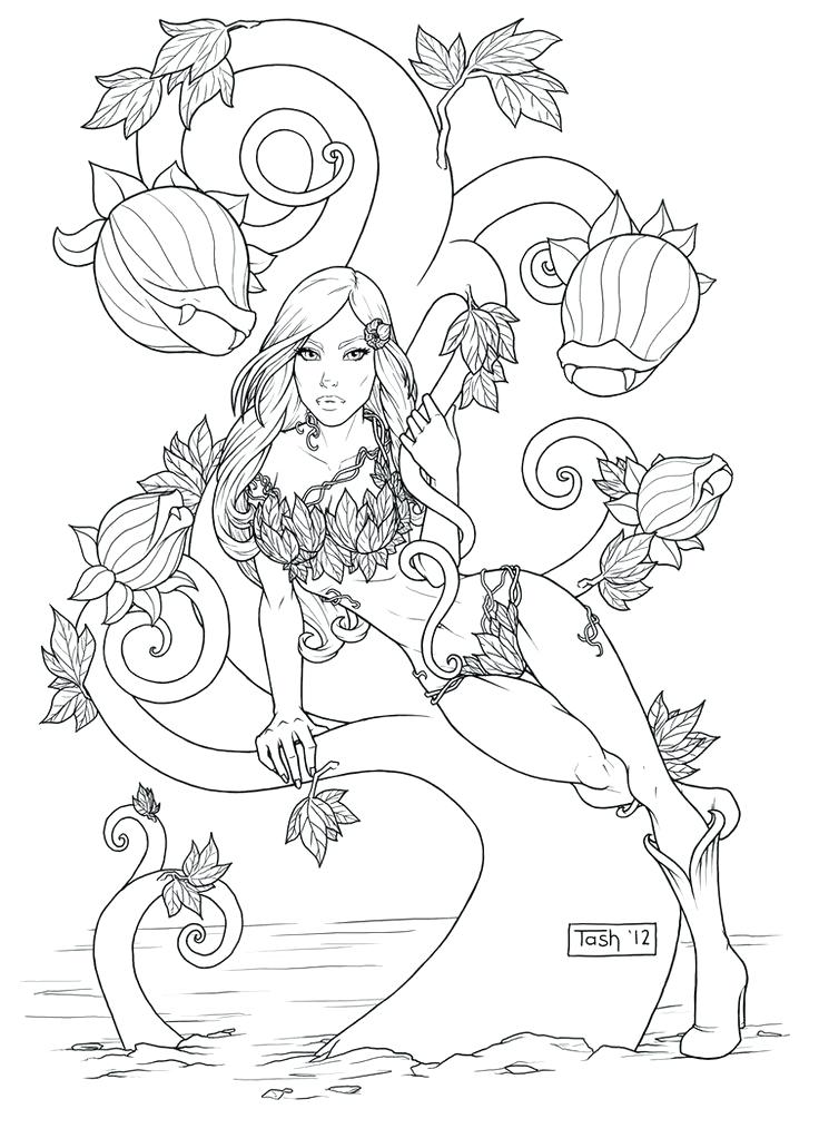 736x1031 Lucario Coloring Pages Well Poison Ivy Coloring Page Lucario