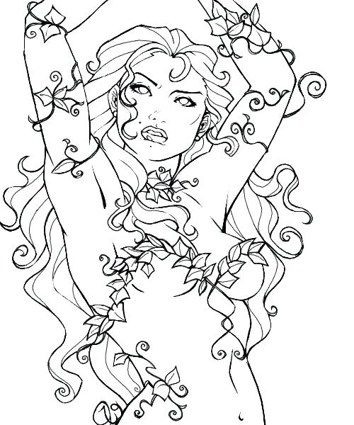 500x600 Poison Ivy Coloring Page Poison Ivy By Bear On Poison Oak Coloring