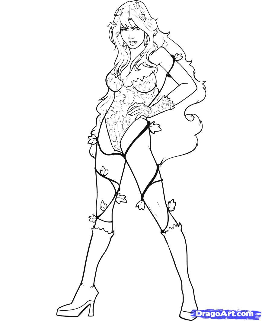 868x1061 Poison Ivy Coloring Pages Beautiful Fascinating Harley Quinn