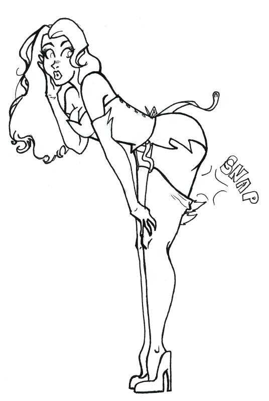 536x799 Poison Ivy Coloring Page Professional