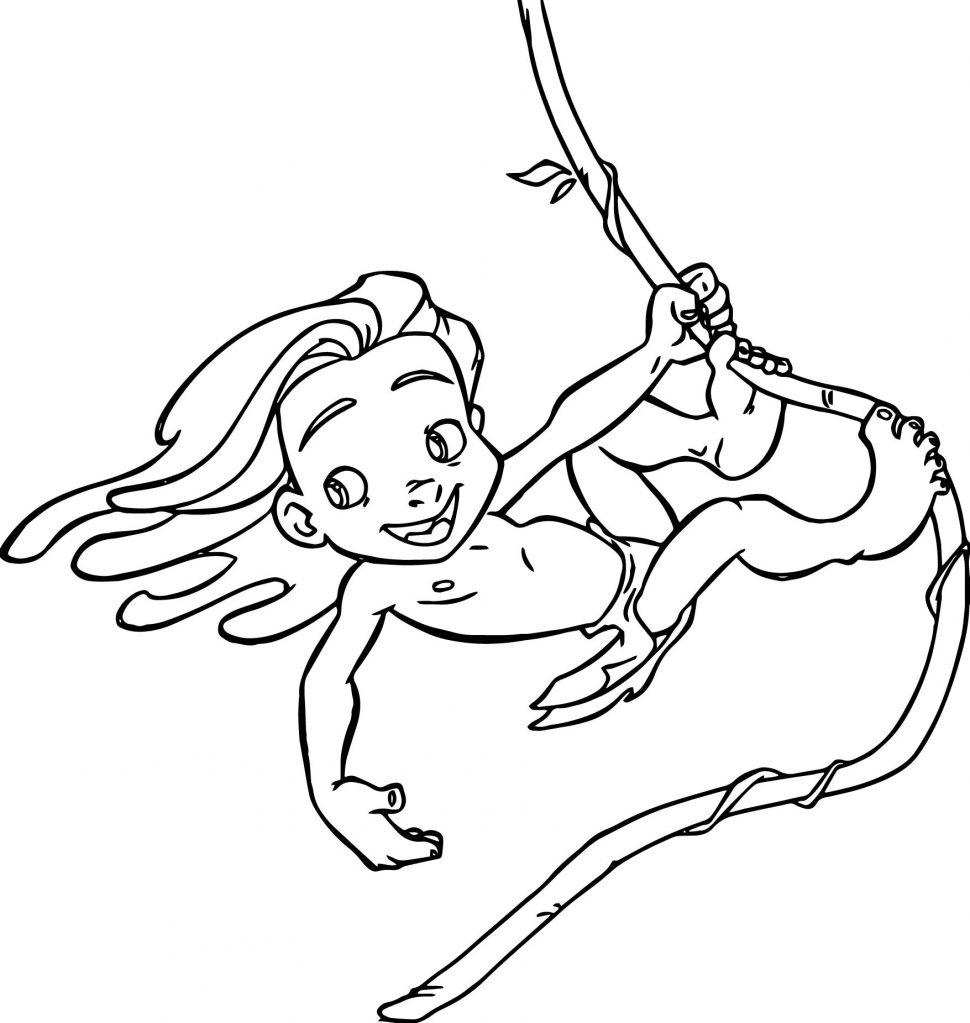 970x1023 Coloring Young Tarzan Ivy Coloring Pages Wecoloringpage Book