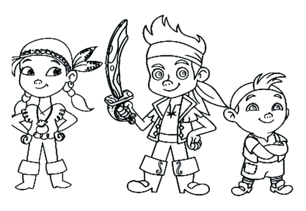 1024x708 Izzy Jake And The Neverland Pirates Coloring Pages And The Pirates