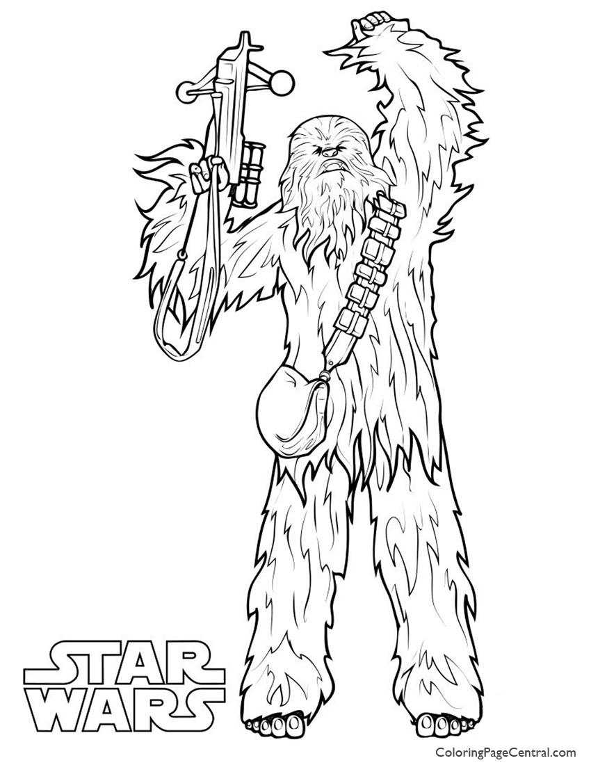 850x1100 Star Wars Chewbacca Coloring Page Pages
