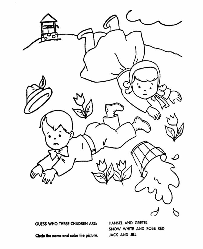 670x820 Colorear Jack Y Jill Nursery Rhyme