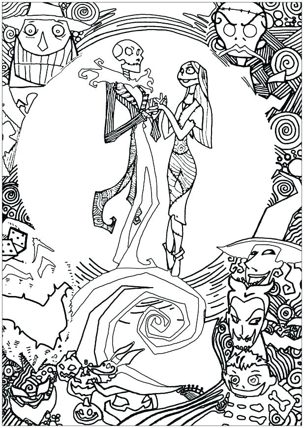 618x869 Jack And Sally Coloring Pages Jack And Sally Coloring Pages