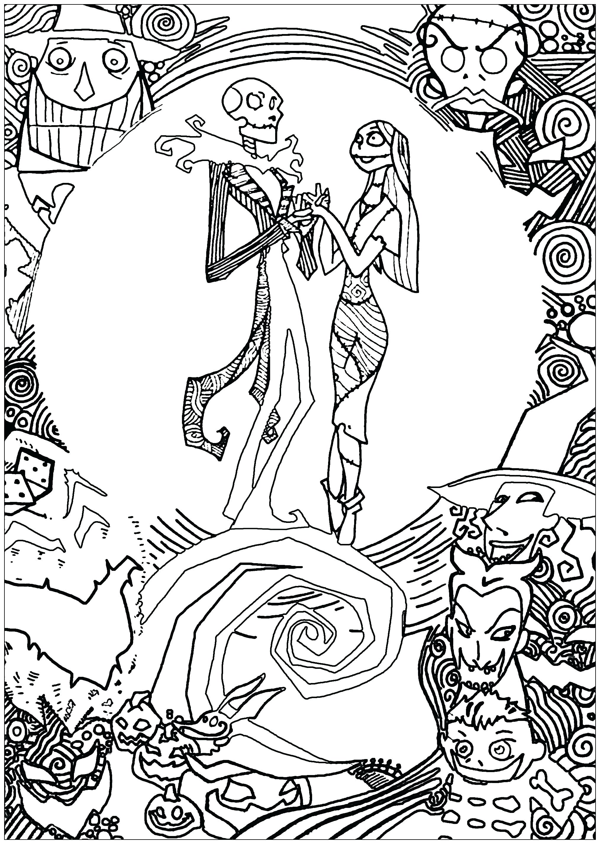 2028x2852 Jack Skellington Coloring Pages