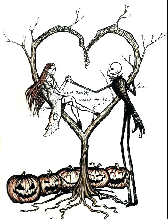 560x731 Jack And Sally Colouring Pages Coloring Image Nightmare Before