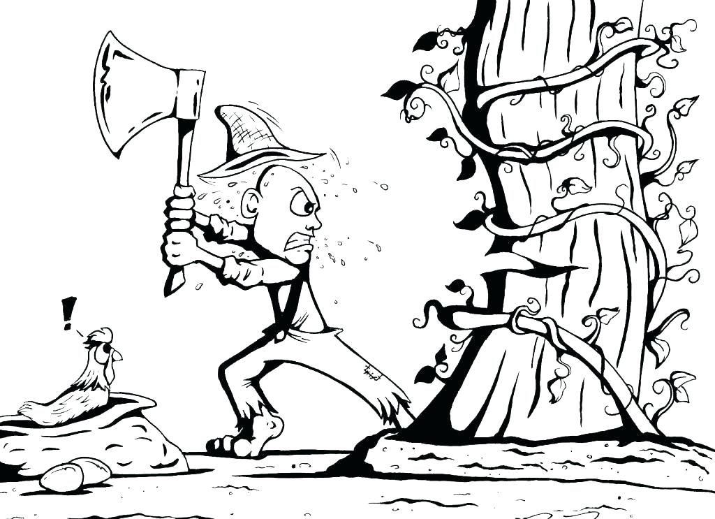 1024x743 Jack And The Beanstalk Coloring Page Adventure Time Jack The Dog