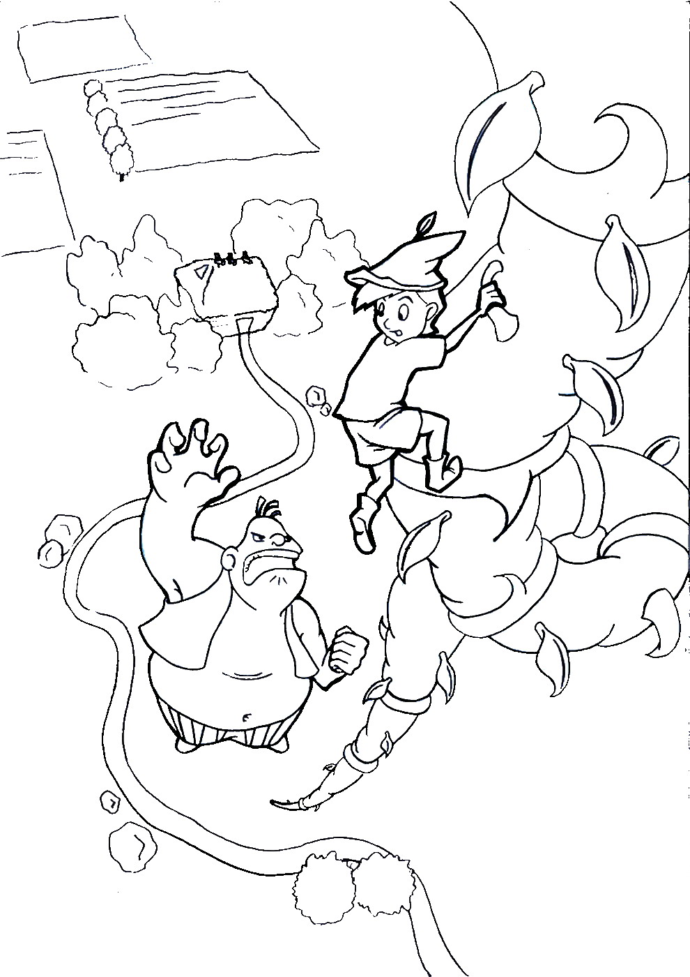 990x1400 Jack Beanstalk Coloring Pages
