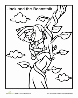 301x378 Jack And The Beanstalk Coloring Pages Free Free