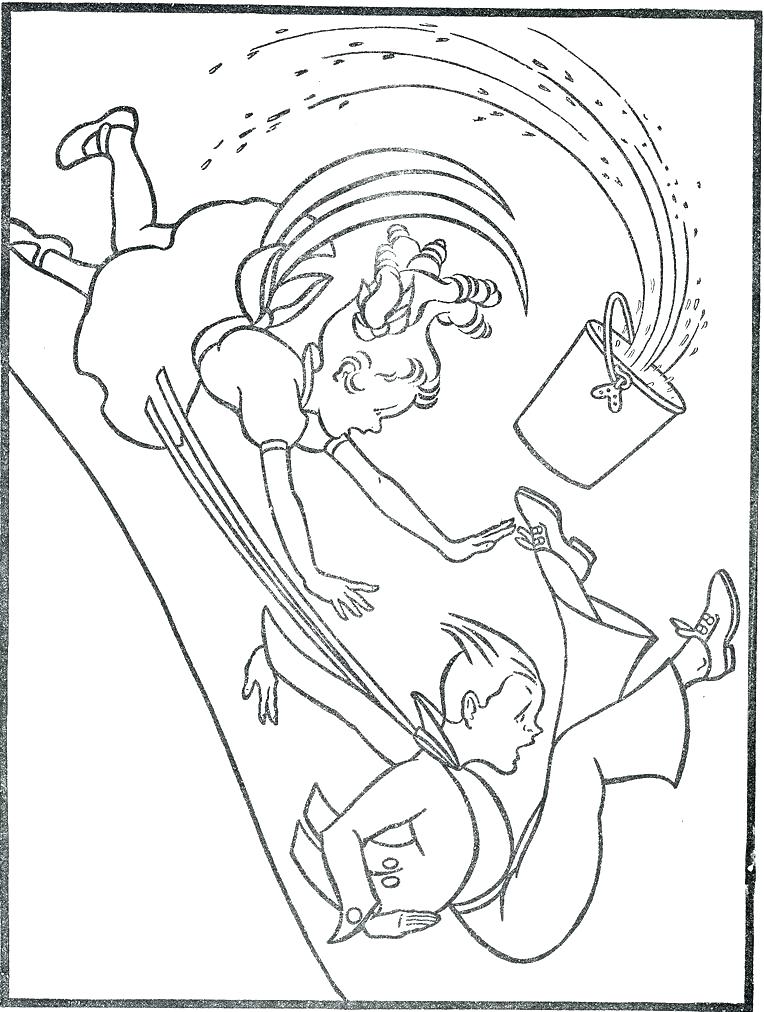 764x1012 Jack And Jill Coloring Page Nursery Rhymes Coloring Pages