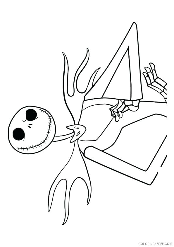 595x842 Jack Skellington Coloring Page As Well As Nightmare Before
