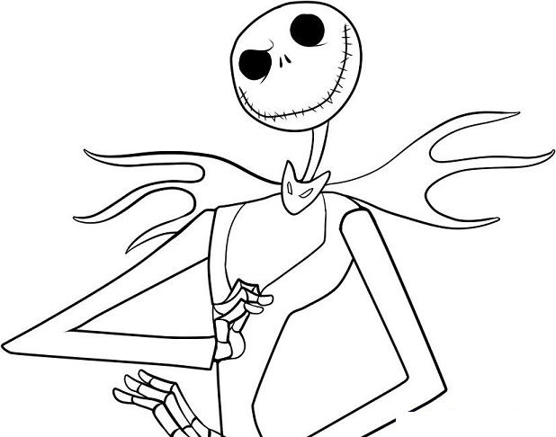 618x486 Nightmare Before Christmas Jack Skellington Coloring Pages