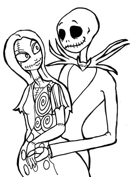452x600 Jack Skeleton Coloring Pages Free Printable Nightmare Before