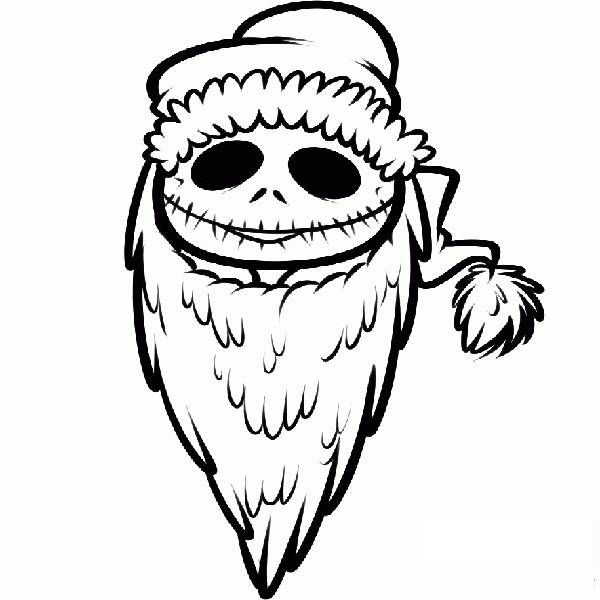 600x600 Nightmare Before Christmas Line Drawing