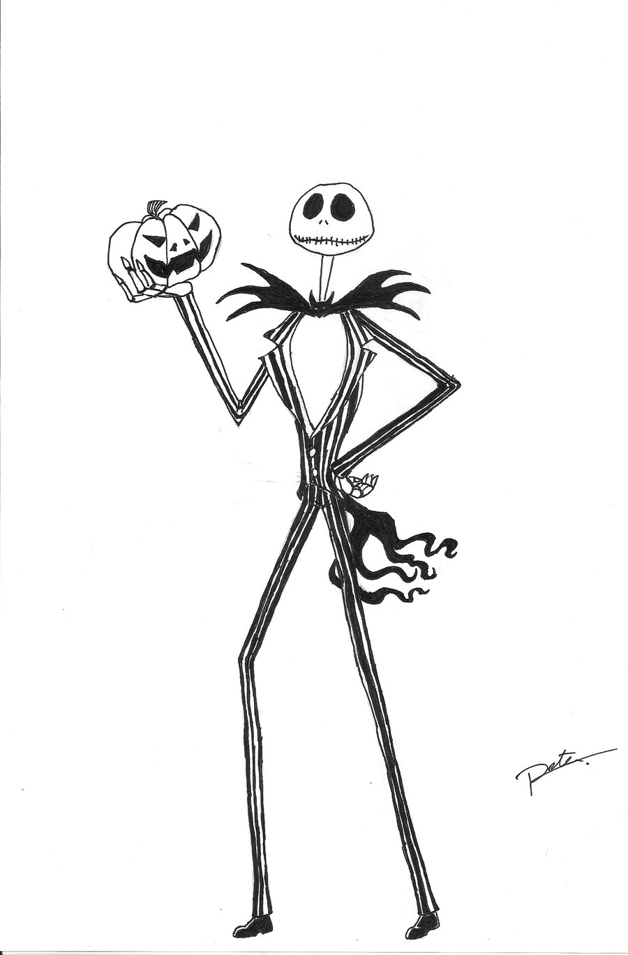 900x1369 Jack Skellington Coloring Pages