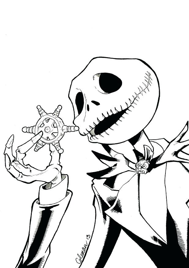 618x877 Jack Skeleton Coloring Pages Nightmare Before Coloring Pages