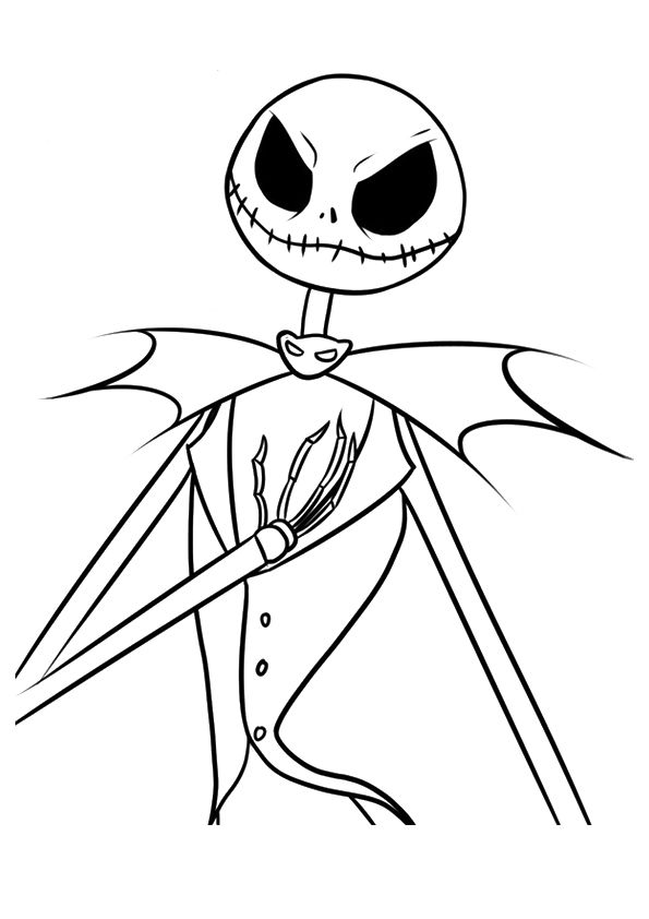 595x842 Print Coloring Image Jack Skellington, Christmas Villages And Crafts