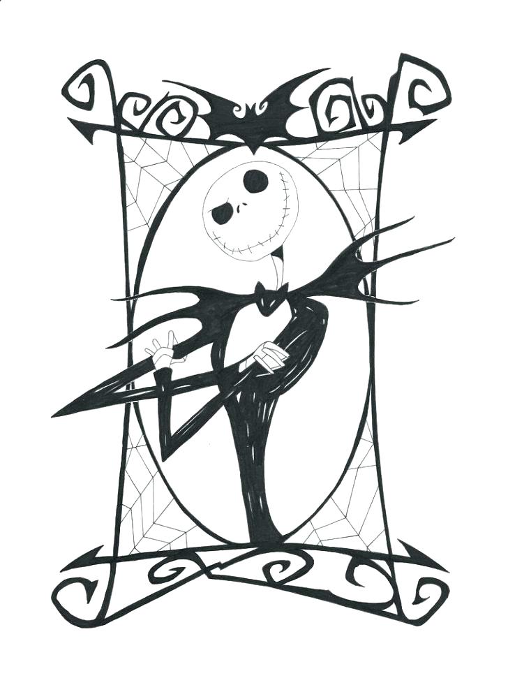 728x1001 Jack The Pumpkin King Coloring Pages Skeleton On Color Pu