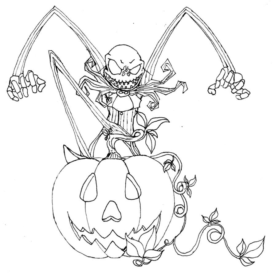 895x892 Free Printable Nightmare Before Christmas Coloring Pages