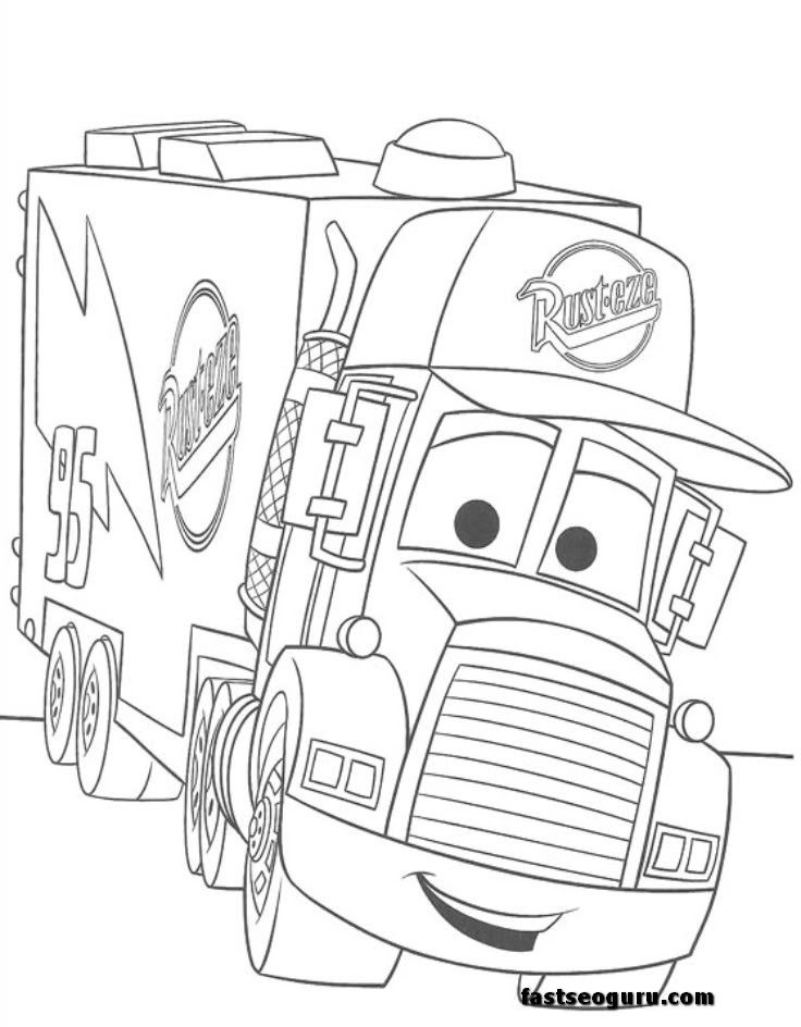736x944 Free For Kids Mack Car 2 Coloring Pages Disney Coloring