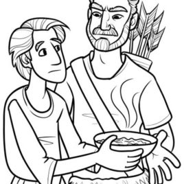 268x268 Bible Coloring Pages Jacob And Esau Archives