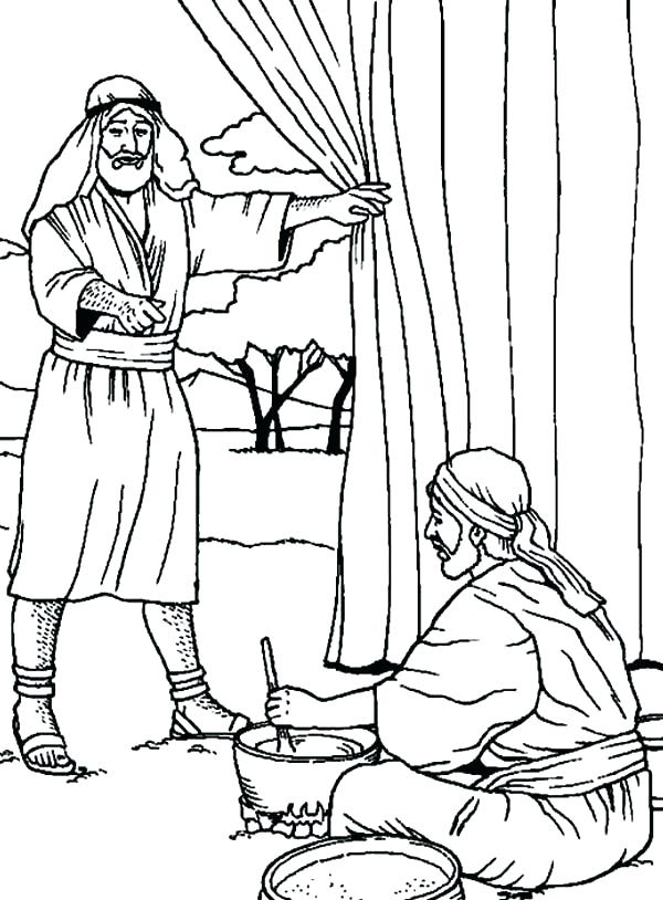 600x814 Jacob Esau Coloring Pages