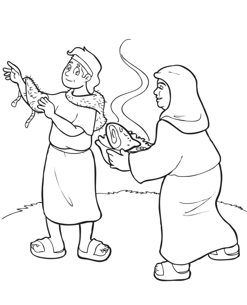 993x1225 Jacob And Esau Coloring Pages Printable Image Throughout