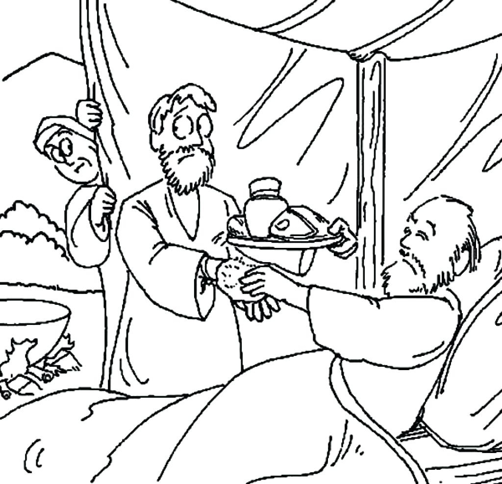 1024x986 Coloring Jacob And Esau Coloring Top Printable Anime Pages New