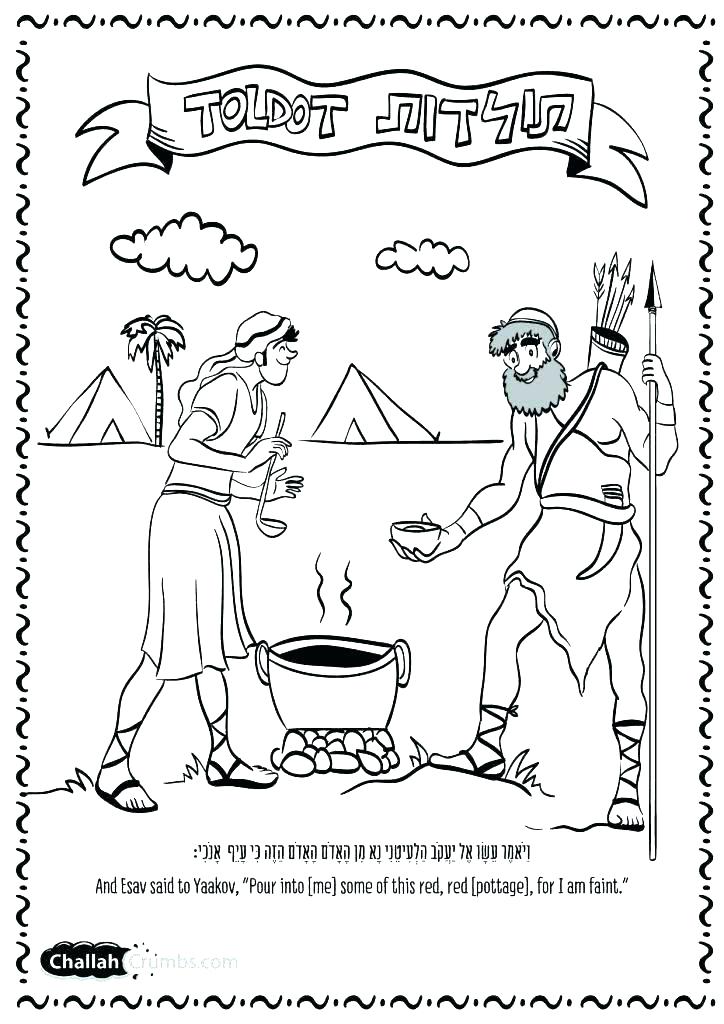 724x1024 Esau Jacob Coloring Pages Camping Coloring Page Esau