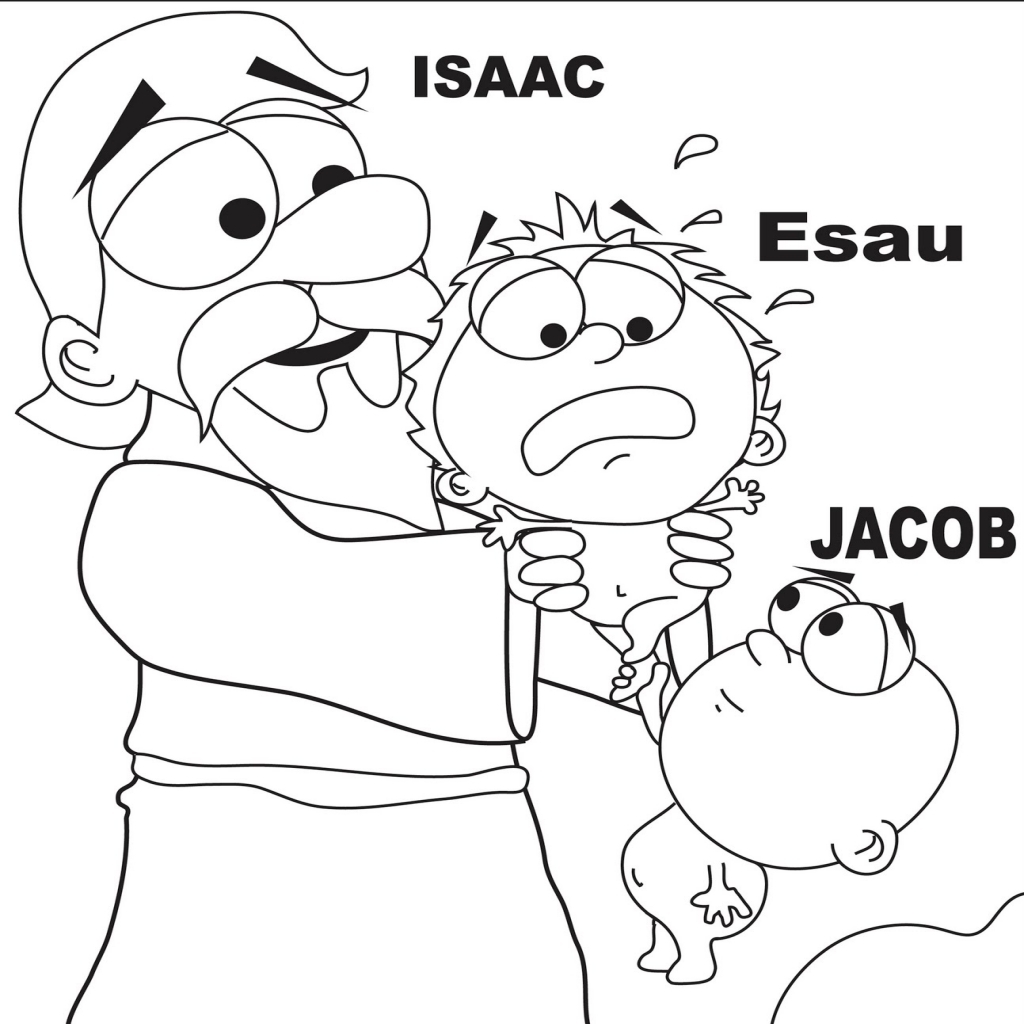 1024x1024 Jacob And Esau Coloring Page Home Bible Lessons Inside