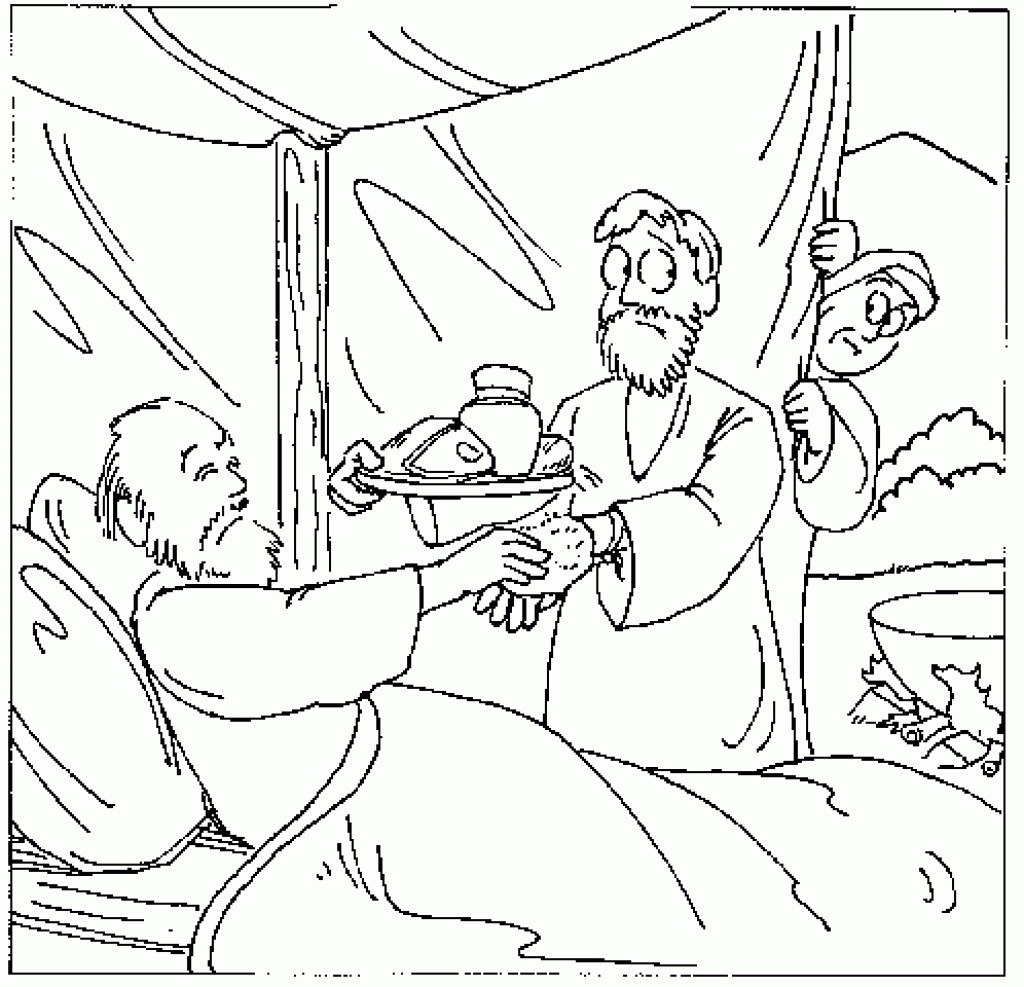 1024x987 Colouring Pages Jacob And Esau Best Of Coloring