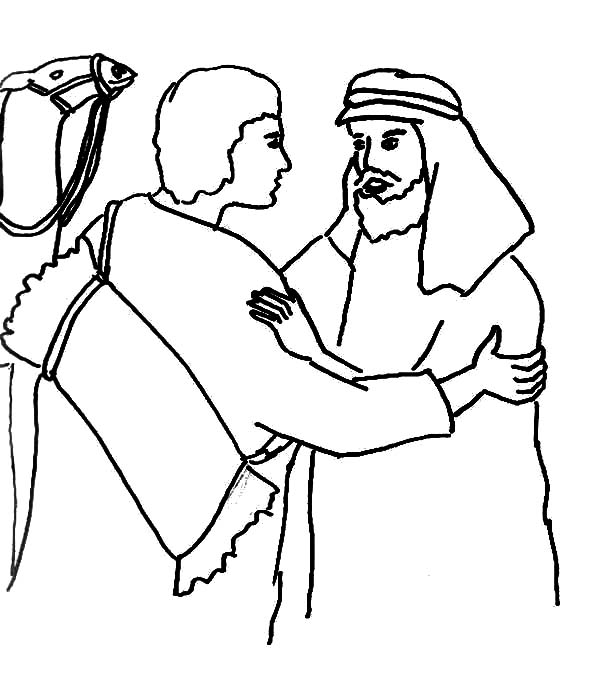 600x678 Funky Jacob And Esau Meet Again Coloring Pages Adornment