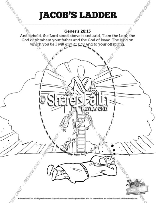 520x673 Genesis 28 Jacobs Ladder Sunday School Coloring Pages Sunday