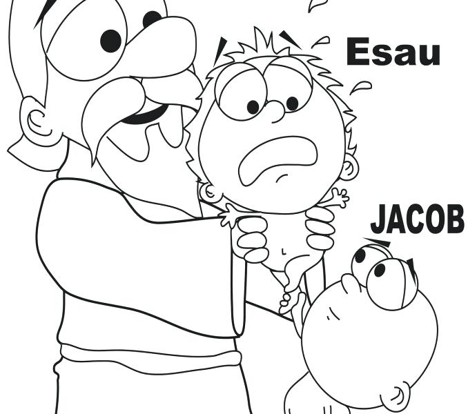 678x600 Jacob And Esau Printable Coloring Page Best Bible Images On