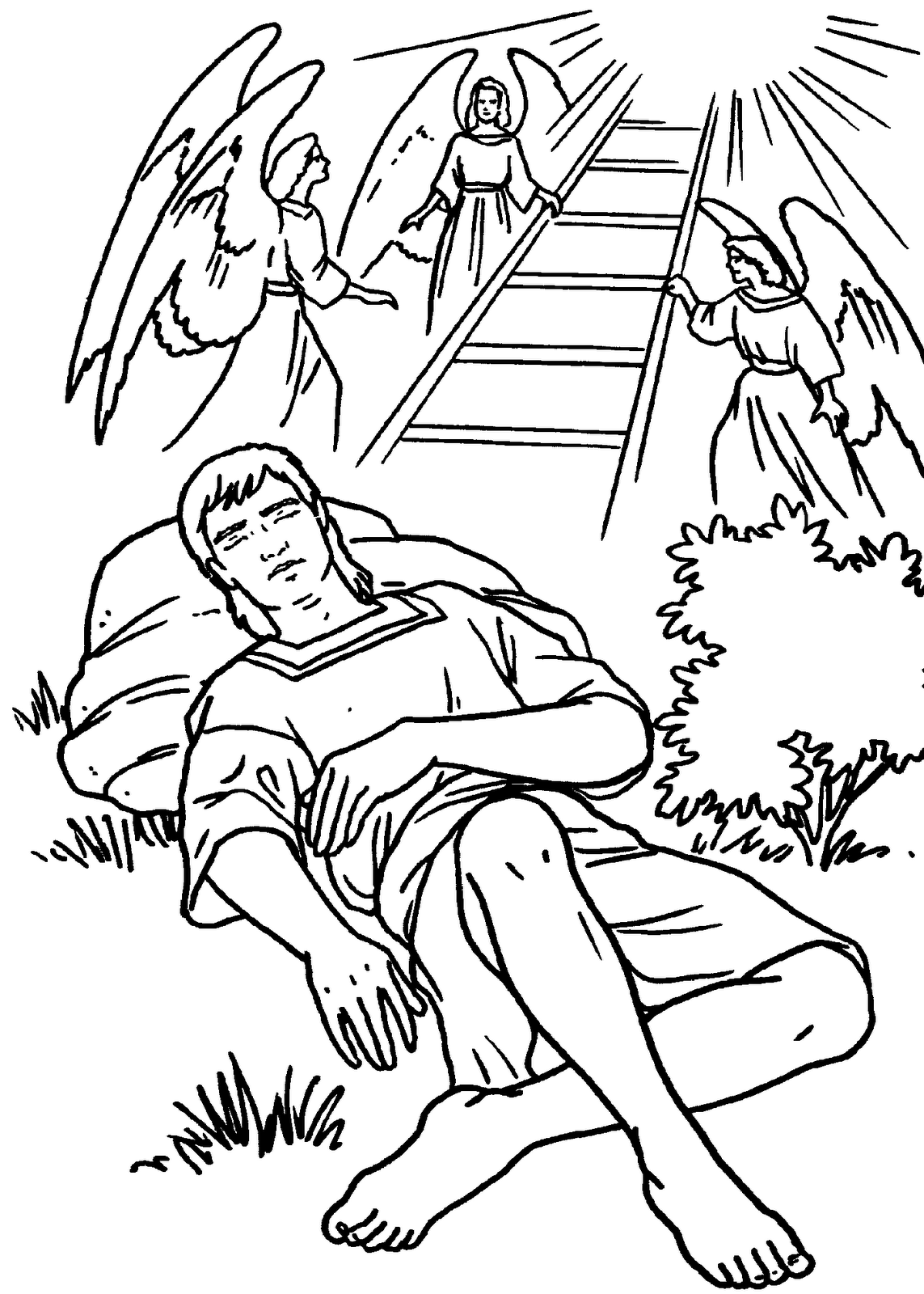 1143x1600 Jacob And The Stairway To Heaven Bible Coloring Page Jacob'S