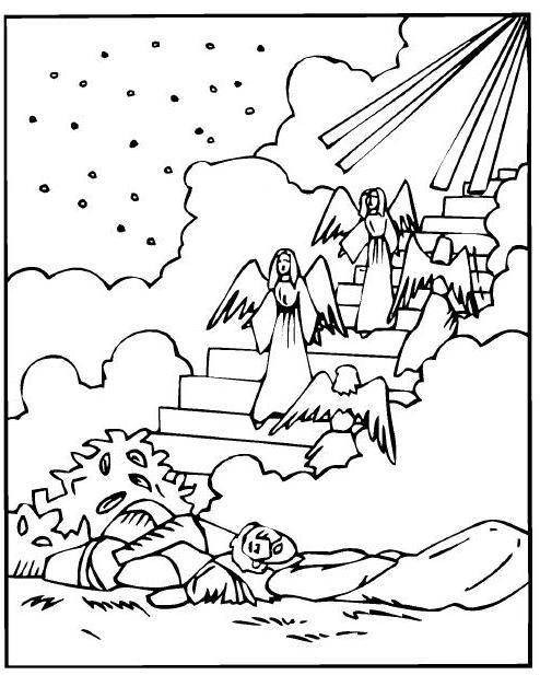 494x617 La Scala Di Giacobbe Disegni Da Colorare Bible